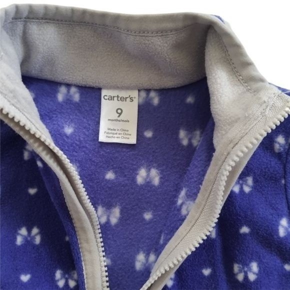 Baby Girl Purple Fleece Jacket - Picture 3 of 4